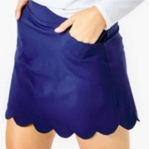 Lilly Pulitzer UPF 50+ Monica Scallop Skort Navy Size 6 NICE